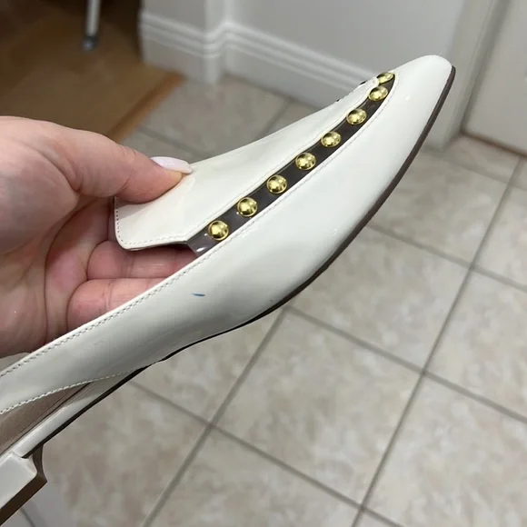 Cecelia New York White Patent Leather Slingback Flats - Picture 11 of 14